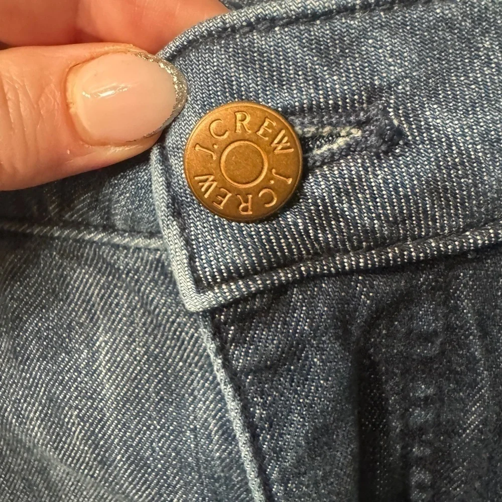 J. Crew High Rise, Tapered, Pleated, Wide Leg Jeans size 28